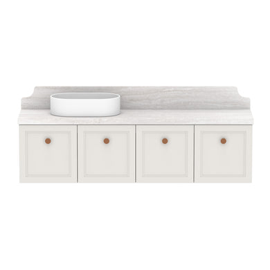 ADP Mabel Ensuite Wall Hung 1500mm Single Left Offset Bowl Vanity Cabinet