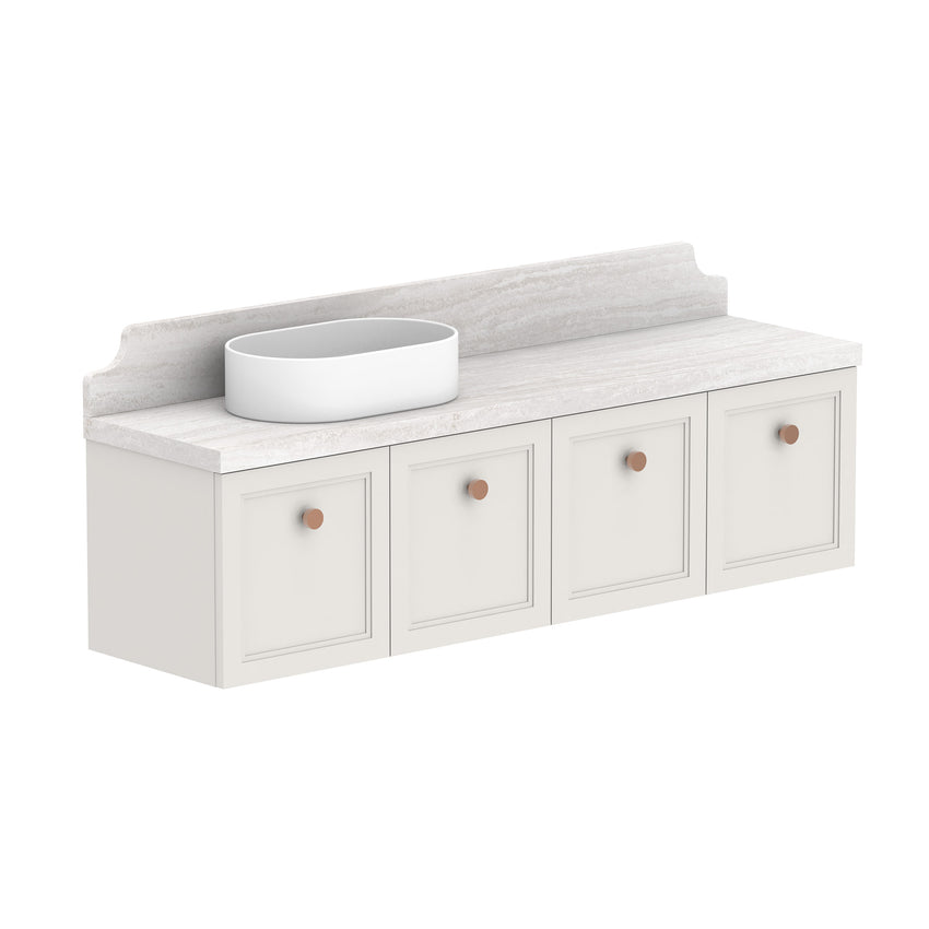 ADP Mabel Ensuite Wall Hung 1500mm Single Left Offset Bowl Vanity Cabinet