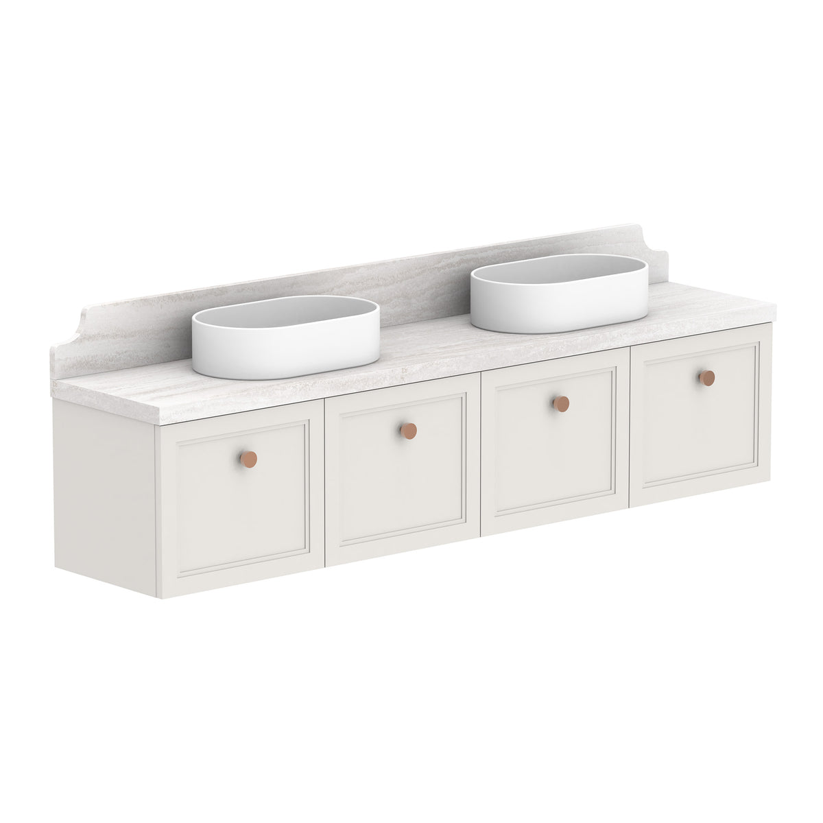 ADP Mabel Ensuite Wall Hung 1800mm Double Bowl Vanity Cabinet