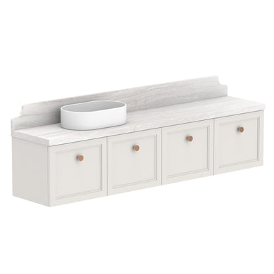 ADP Mabel Ensuite Wall Hung 1800mm Single Left Offset Bowl Vanity Cabinet