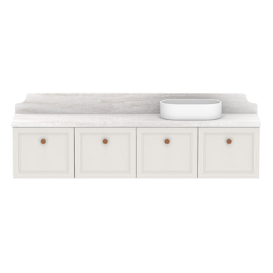 ADP Mabel Ensuite Wall Hung 1800mm Single Right Offset Bowl Vanity Cabinet