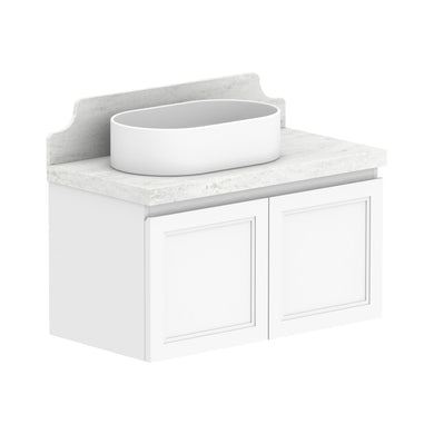 ADP Mabel Ensuite Wall Hung 750mm Single Left Offset Bowl Vanity Cabinet