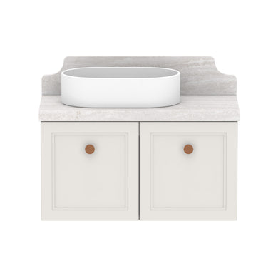 ADP Mabel Ensuite Wall Hung 750mm Single Left Offset Bowl Vanity Cabinet