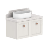 ADP Mabel Ensuite Wall Hung 750mm Single Left Offset Bowl Vanity Cabinet
