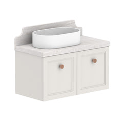 ADP Mabel Ensuite Wall Hung 750mm Single Left Offset Bowl Vanity Cabinet