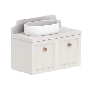 ADP Mabel Ensuite Wall Hung 750mm Single Left Offset Bowl Vanity Cabinet