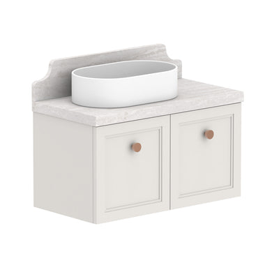 ADP Mabel Ensuite Wall Hung 750mm Single Left Offset Bowl Vanity Cabinet