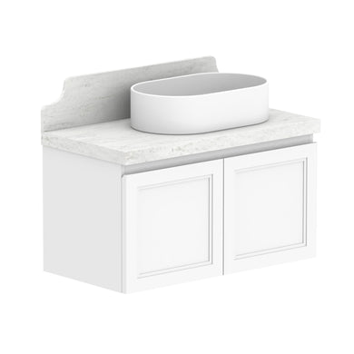 ADP Mabel Ensuite Wall Hung 750mm Single Right Offset Bowl Vanity Cabinet