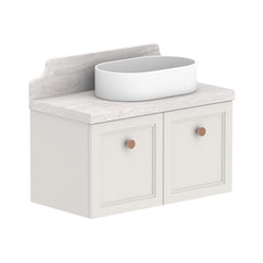 ADP Mabel Ensuite Wall Hung 750mm Single Right Offset Bowl Vanity Cabinet