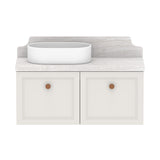 ADP Mabel Ensuite Wall Hung 900mm Single Left Offset Bowl Vanity Cabinet