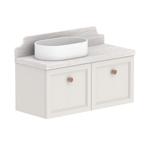 ADP Mabel Ensuite Wall Hung 900mm Single Left Offset Bowl Vanity Cabinet