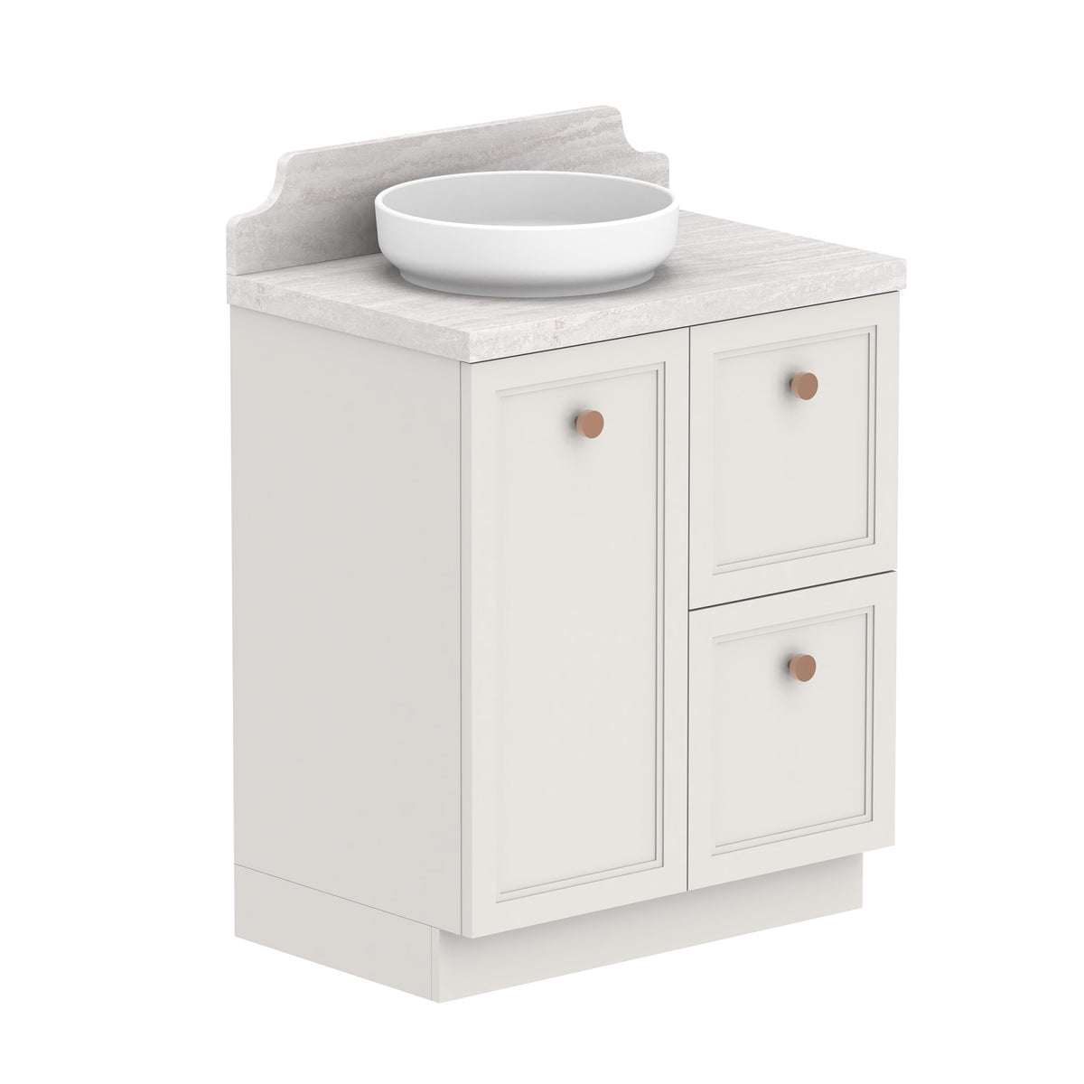 ADP Mabel Floor Mount 750mm Single Left Offset Bowl Vanity Cabinet