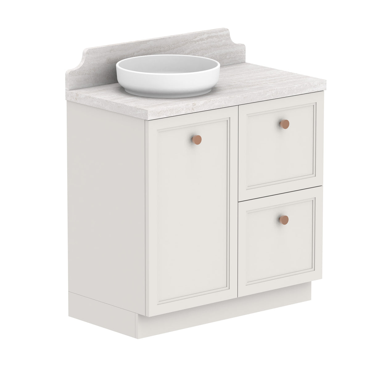 ADP Mabel Floor Mount 900mm Single Left Offset Bowl Vanity Cabinet