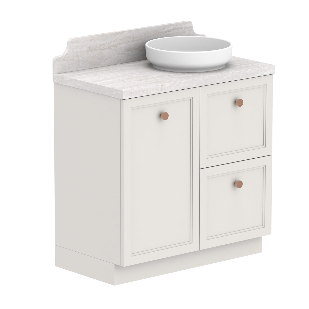 ADP Mabel Floor Mount 900mm Single Right Offset Bowl Vanity Cabinet
