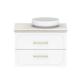 ADP Madden Wall Hung 750mm Single Right Offset Bowl Vanity Cabinet