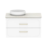 ADP Madden Wall Hung 900mm Single Left Offset Bowl Vanity Cabinet