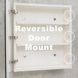 Retti Rectangular 450mm x 750mm Mirrored Shaving Cabinet, Matte White