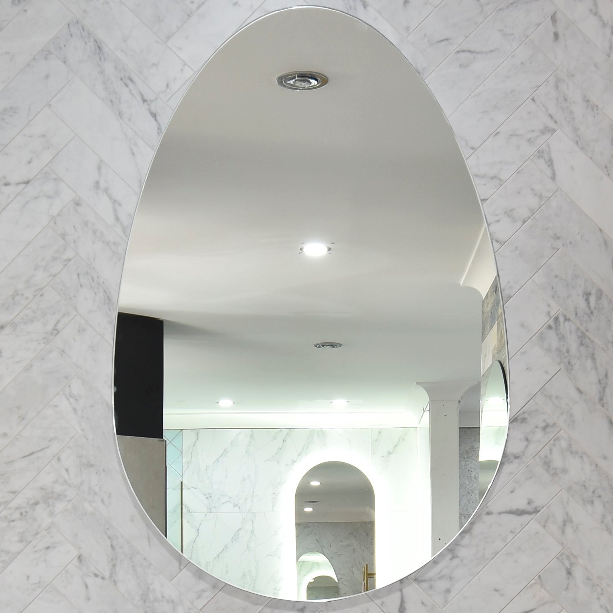Egg 600mm x 900mm Frameless Mirror with Polished Edge *Clearance Stock ...