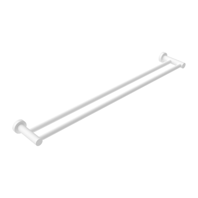 Nero Mecca Double Towel Rail 600mm | Matte White |