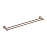 Nero Mecca Double Towel Rail 800mm | Brushed Bronze |