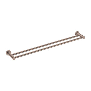 Nero Mecca Double Towel Rail 800mm | Brushed Bronze |