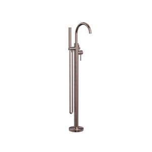 Nero Nova Round Floormount Mixer With Handshower | Brushed Bronze |