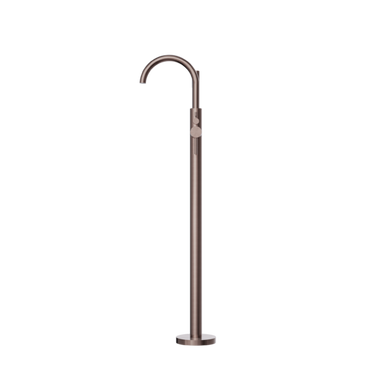 Nero Nova Round Floormount Mixer With Handshower | Brushed Bronze |