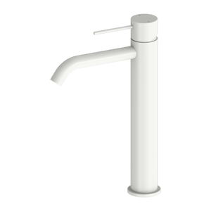 Nero Mecca Tall Basin Mixer, Matte White