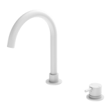 Nero Mecca Hob Basin Mixer and Spout (Round Spout) | Matte White |