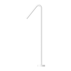 Nero Mecca Floor Standing Bath Spout, Matte White