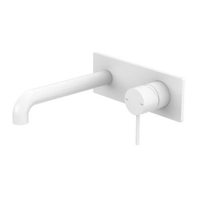 Nero Mecca Wall Basin Mixer | Matte White |