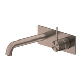 Nero Mecca Wall Basin Mixer Handle Up | Brushed Bronze |