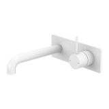 Nero Mecca Wall Basin Mixer Handle Up | Matte White|