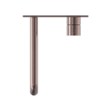 Nero Mecca Wall Basin Mixer Handle Up | Brushed Bronze |