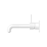 Nero Mecca Wall Basin Mixer Handle Up | Matte White|