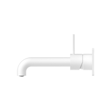 Nero Mecca Wall Basin Mixer Handle Up | Matte White|