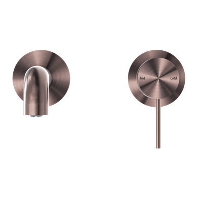 Nero Mecca Wall Basin Mixer (Separate Back Plate) | Brushed Bronze |