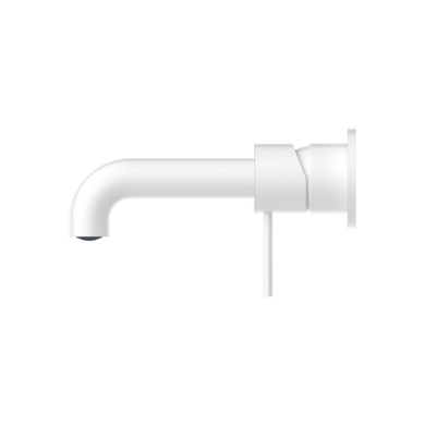 Nero Mecca Wall Basin Mixer (Separate Back Plate) | Matte White |