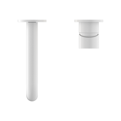 Nero Mecca Wall Basin Mixer (Separate Back Plate) | Matte White |