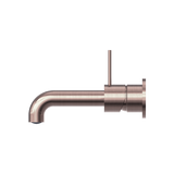 Nero Mecca Wall Basin Mixer Handle Up (Separate Back Plate) | Brushed Bronze |