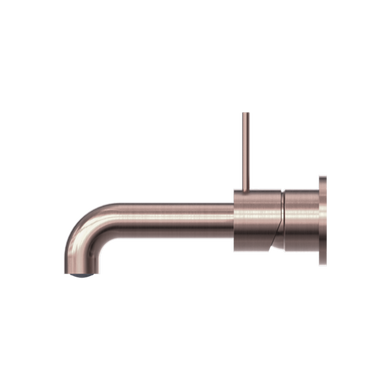 Nero Mecca Wall Basin Mixer Handle Up (Separate Back Plate) | Brushed Bronze |