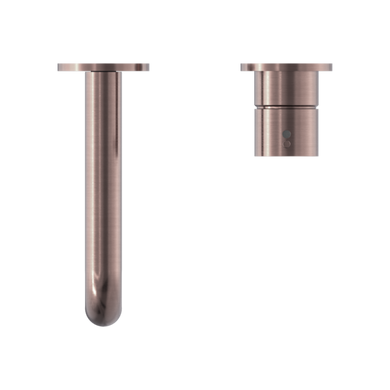 Nero Mecca Wall Basin Mixer Handle Up (Separate Back Plate) | Brushed Bronze |
