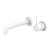 Nero Mecca Wall Basin Mixer Handle Up (Separate Back Plate) | Matte White |