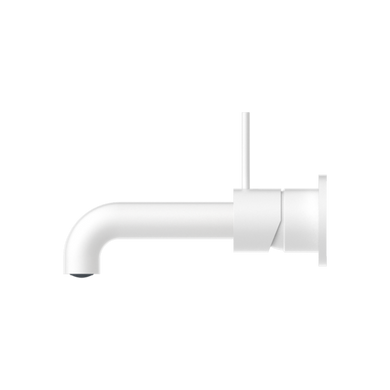 Nero Mecca Wall Basin Mixer Handle Up (Separate Back Plate) | Matte White |
