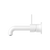 Nero Mecca Wall Basin Mixer Handle Up (Separate Back Plate) | Matte White |