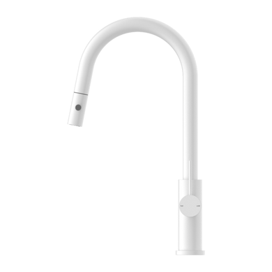 Nero Mecca Pull Out Sink Mixer With Vegie Spray Function | Matte White |