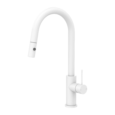 Nero Mecca Pull Out Sink Mixer With Vegie Spray Function | Matte White |
