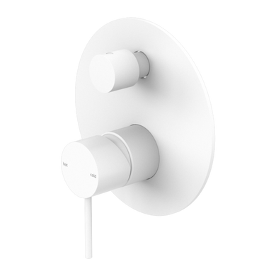 Nero Mecca Shower Mixer With Diverter | Matte White |