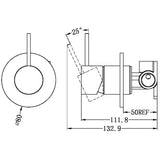 Nero Mecca Shower Mixer Handle Up | Brushed Bronze |