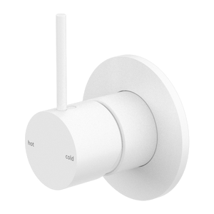 Nero Mecca Shower Mixer Handle Up, Matte White